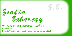 zsofia babarczy business card